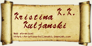 Kristina Kuljanski vizit kartica